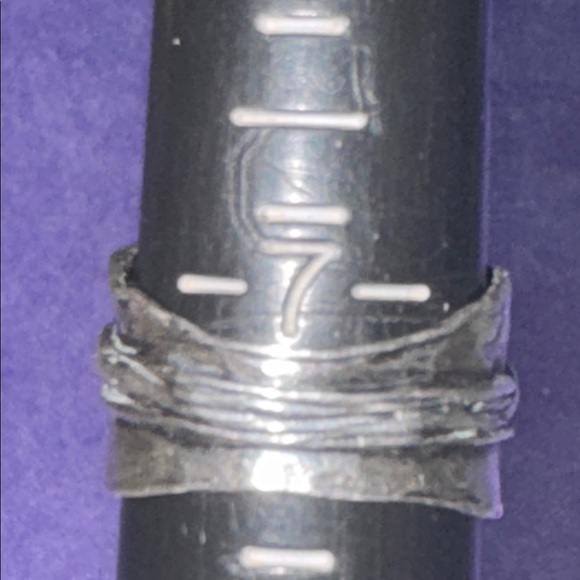 Silver Israel CZ Band Ring